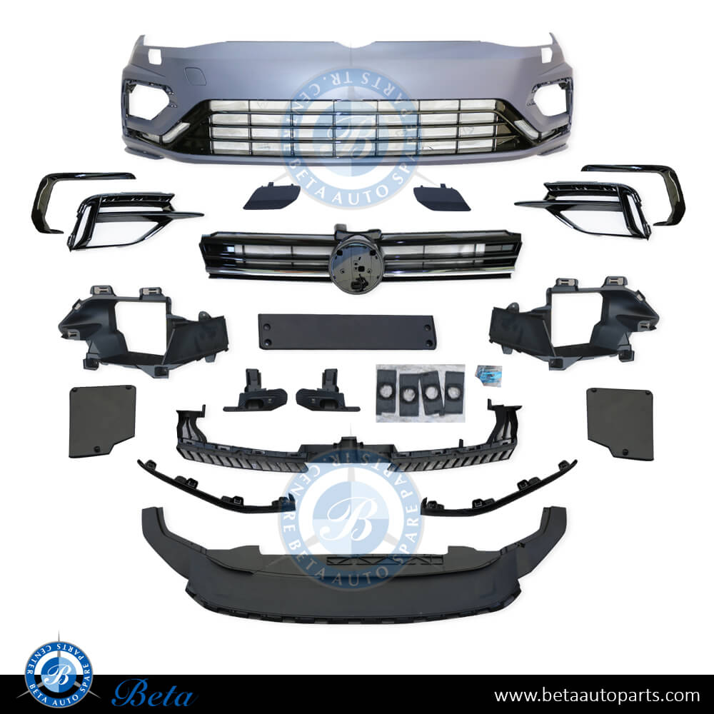 Front Bumper Upgrade to 7.5 R Look for Volkswagen Golf 7 2013-2016 models, Part Number 5G0807217R