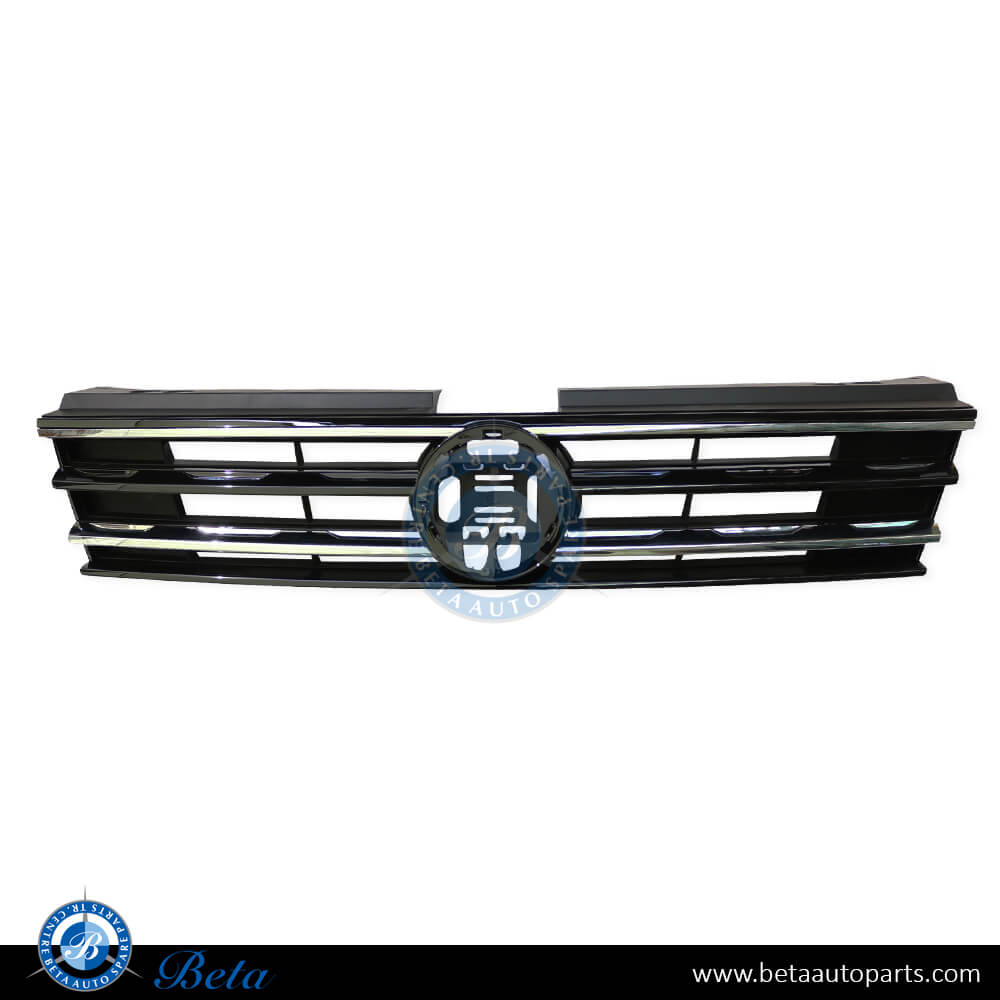 Radiator Grille with 2 Chrome Moulding for Volkswagen Tiguan 2017-Up models, Part Number 5NA853651B