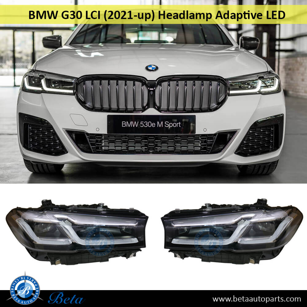 BMW 5 Series G30 LCI (2021-Up), Headlamp Adaptive LED (Right), China, 63119479262