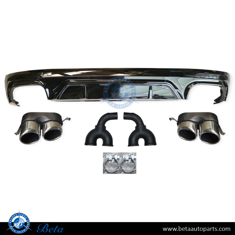 Rear Diffuser ASSY SQ5 Look with Exhaust Tips for Audi Q5 2018 -Up models, Part Number 80A807434G