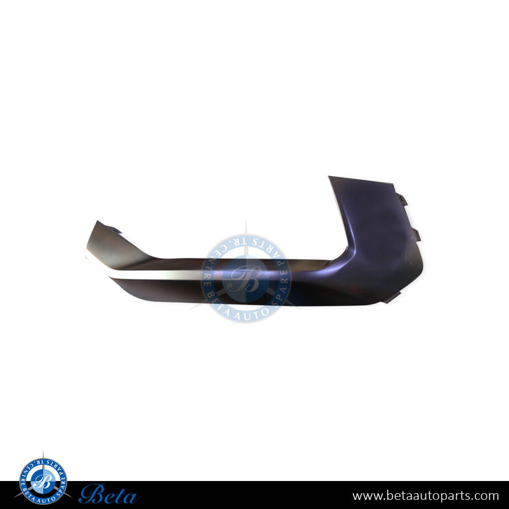 Left Side Rear Diffuser Outer Chrome Moulding - Silver for Audi Q5 2021-Up models, Part Number 80F8079673Q7