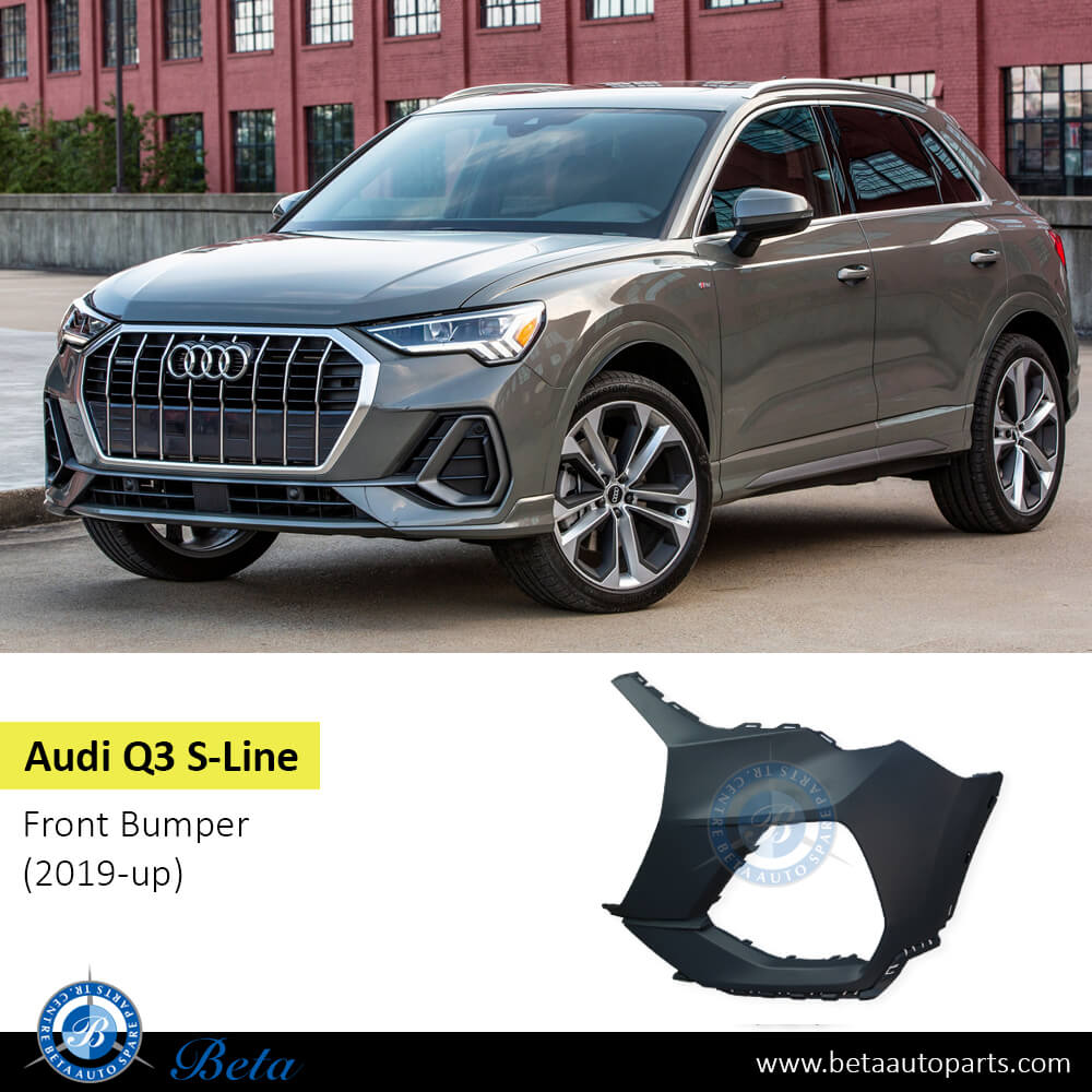 Audi Q3 S-Line (2019-Up), Front Bumper without Washer (Left), China, 83A807107F