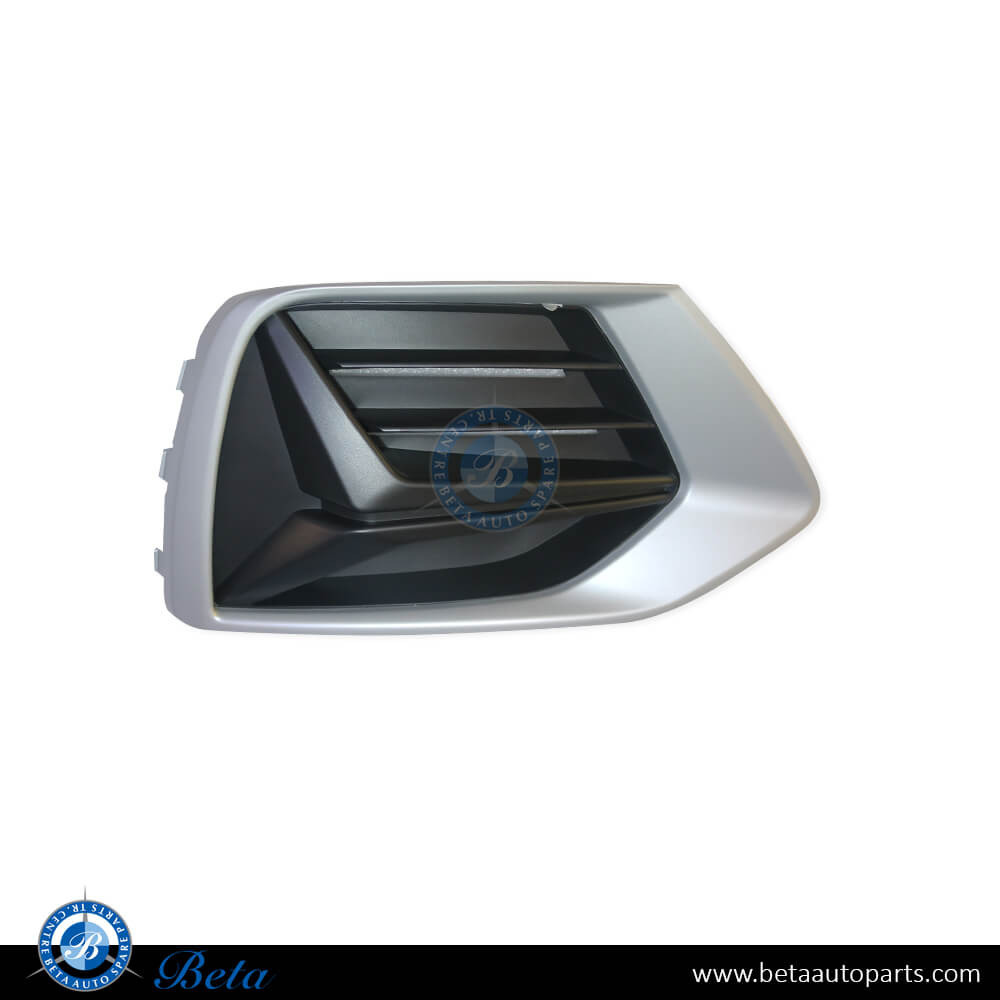 Right Side Front Bumper Upper Grille with Chrome for Audi Q3 2019-Up models, Part Number 83A807672