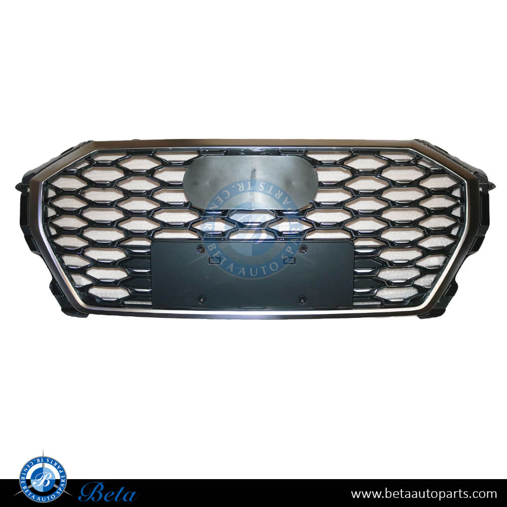 Radiator Grille Black and Chrome color for Audi Q3 Sportsback/S-Line 2019-Up models, Part Number 83F853651BRN4