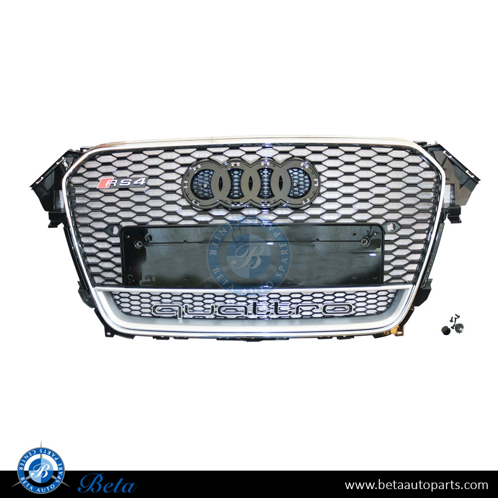 Audi A4 (2012-2015), Grille RS4 Look (Black and Chrome), China, 8K0853651R