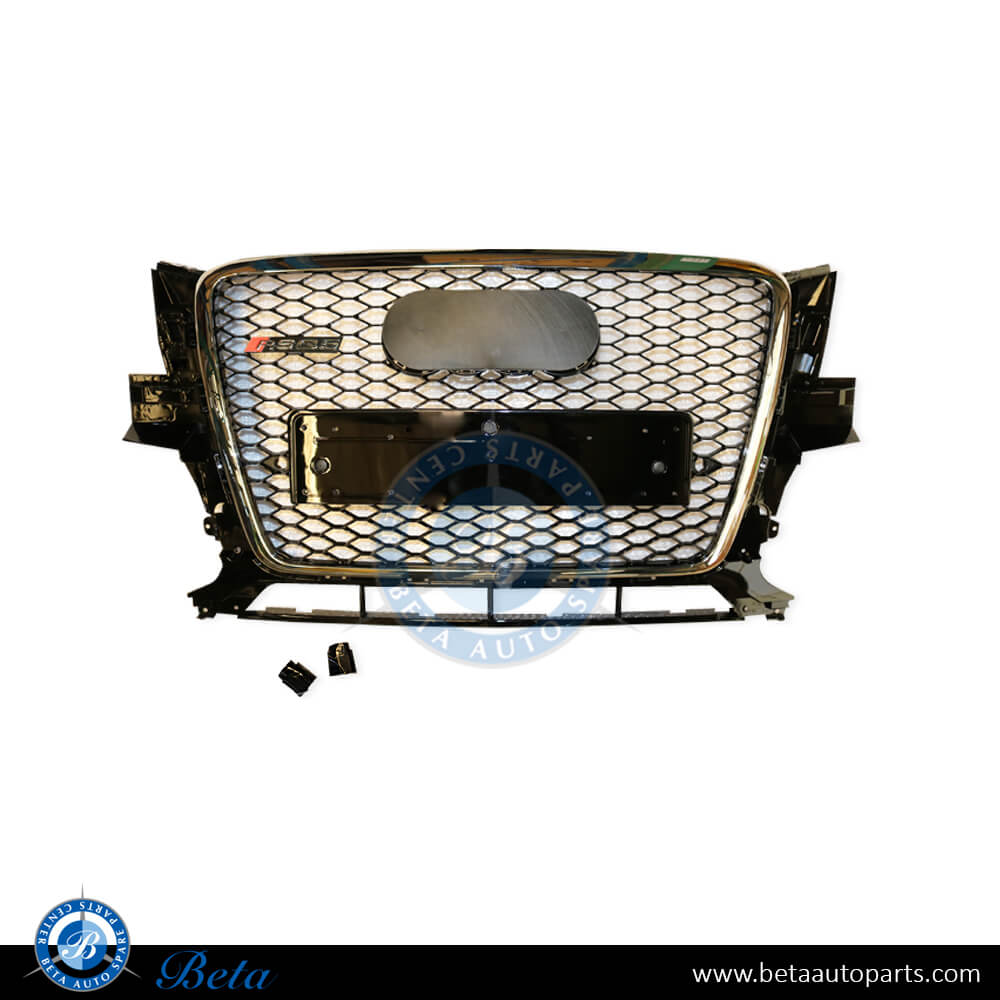 Grille RSQ5 look Black and Chrome color for Audi Q5 2009-2012 models, Part Number 8R0853651P