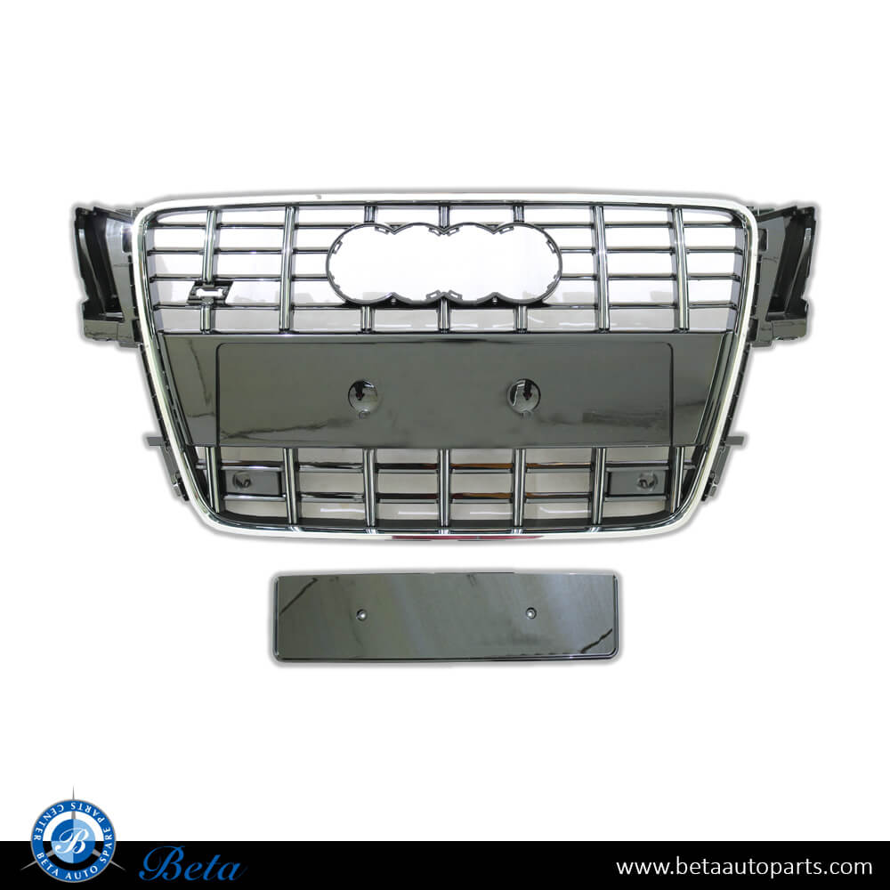 Audi A5 S-LINE (2008-2011), Grille with PDC (Black and Chrome), China, 8T0853651