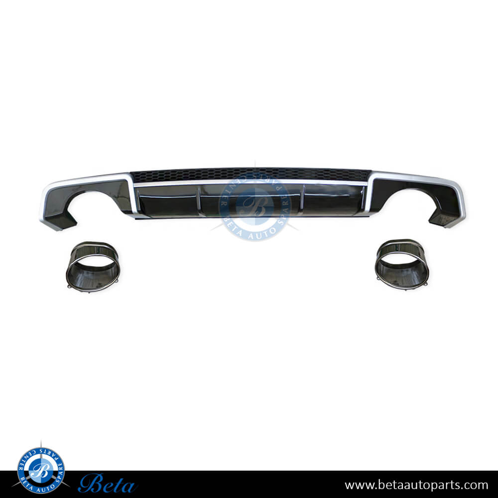 Rear diffuser assembly with exhaust tips for sedan RS3 look for Audi A3 2013-2016 models, Part Number 8V5807521B