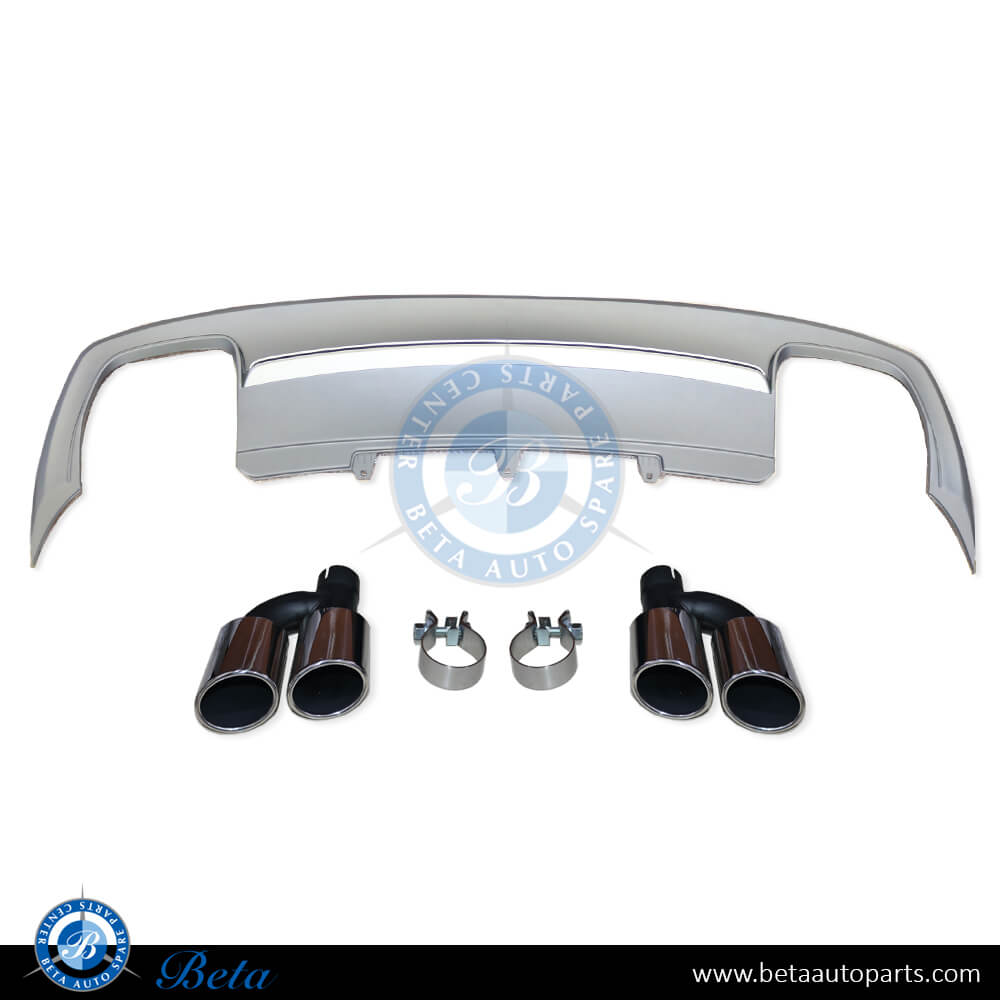 Rear Diffuser with Exhaust Tips S4 Look for S-Line for Audi A4 2016-2019 models, Part Number 8W0807521D