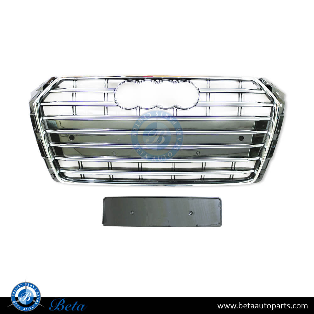 Audi A4 S-LINE (2016-2019), Grille with PDC (Black and Chrome), China, 8W0853651