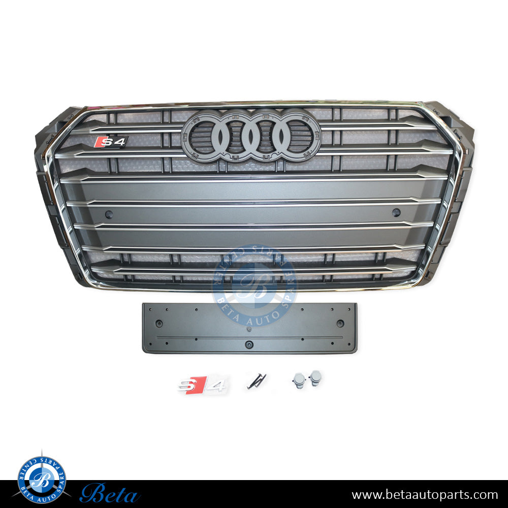 Audi A4 S-LINE (2016-2019), Grille with PDC (Gray), China, 8W0853651