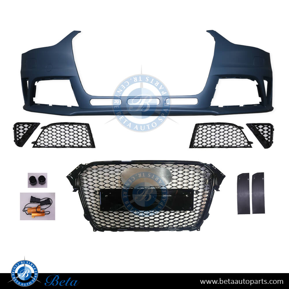 Front Bumper RS4 Look with Radiator Grille for Audi A4 2012-2015 models, Part Number 8K0807065J