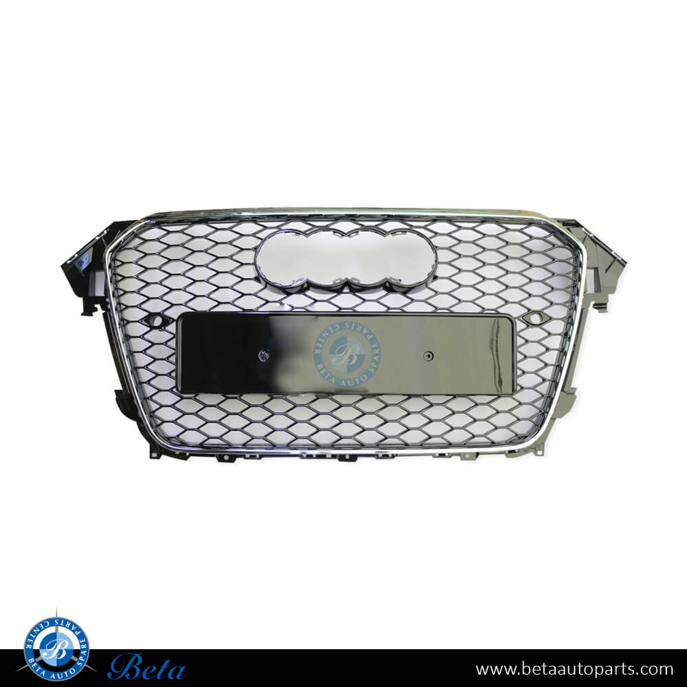 Radiator Grille Rs4 Look Black and Chrome color for Audi A4 2012-2015 models, Part Number 8K0853651