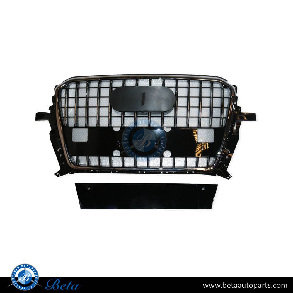 Radiator Grille with PDC and License Plate for Audi Q5 S-Line 2013-2017 models, Part Number 8R0853651AB