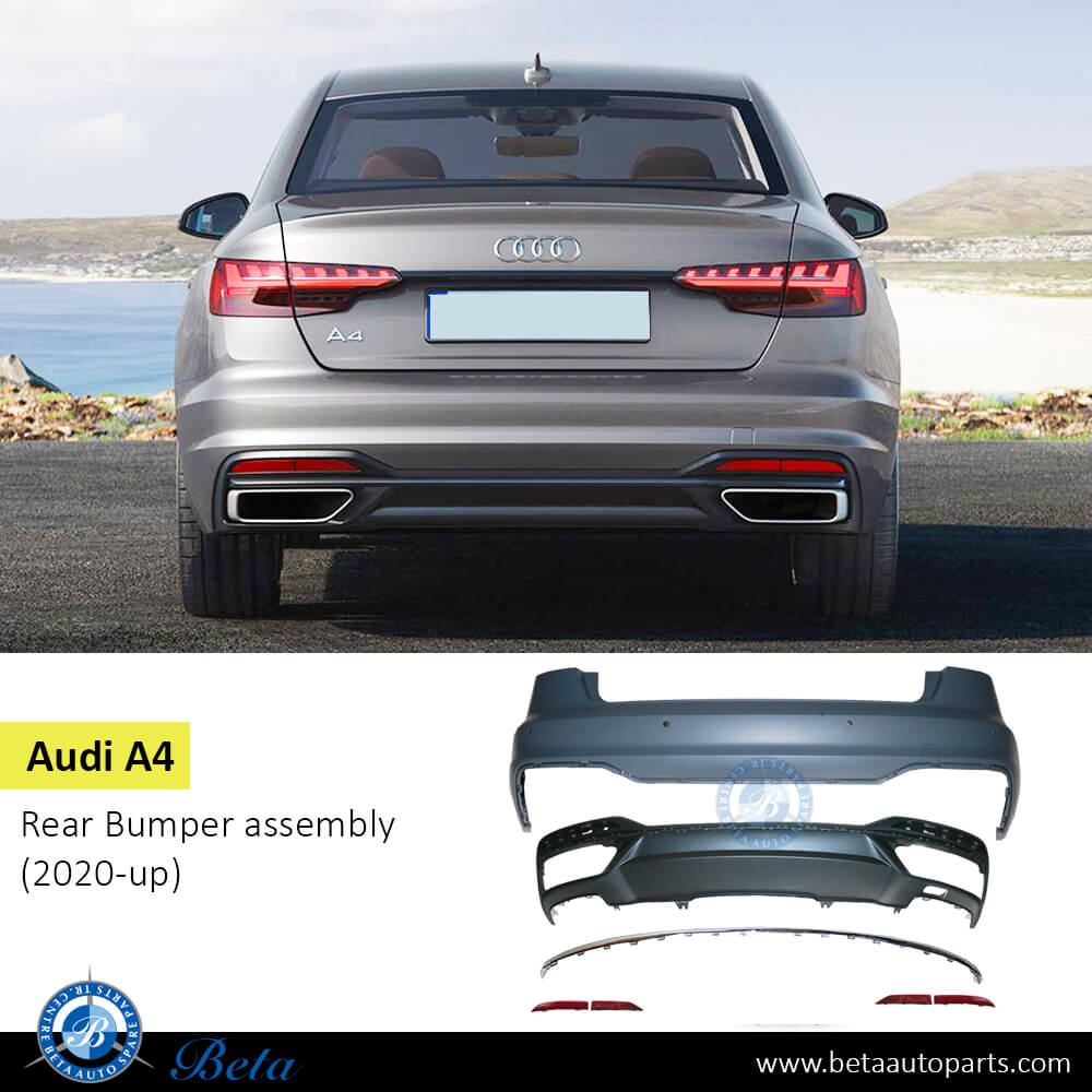 Audi A4 (2020-Up), Rear Bumper with PDC, China, 8W5807067G