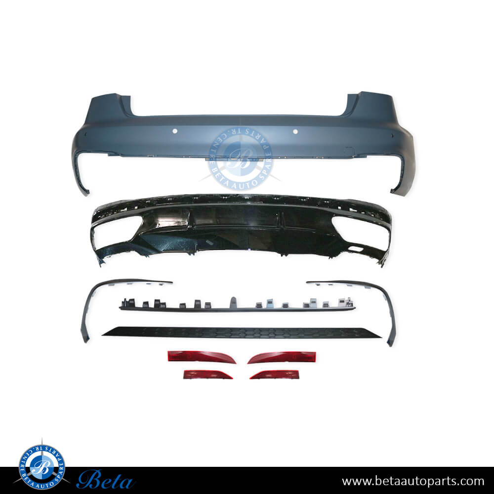 Audi A4 S-Line (2020-Up), Rear Bumper with PDC, China, 8W5807067K