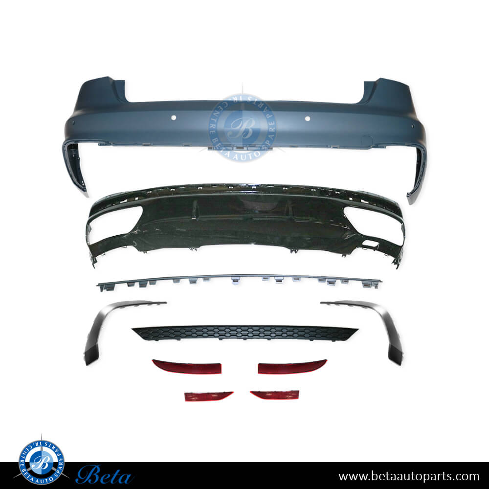 Audi A4 S-Line (2020-Up), Rear Bumper with PDC and Park Assist, China, 8W5807067L