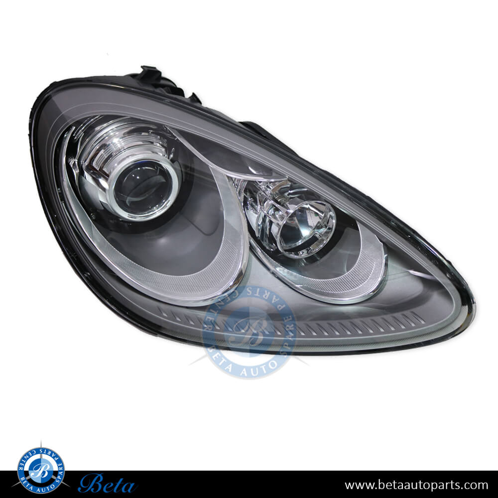 Right Side Headlamp Xenon Silver for Porsche Cayenne 2011-2014 models, Part Number 95863117600