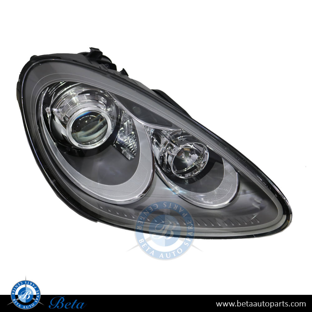 Right Side Headlamp with AFS Silver for Porsche Cayenne 2011-2014 models, Part Number 95863117800