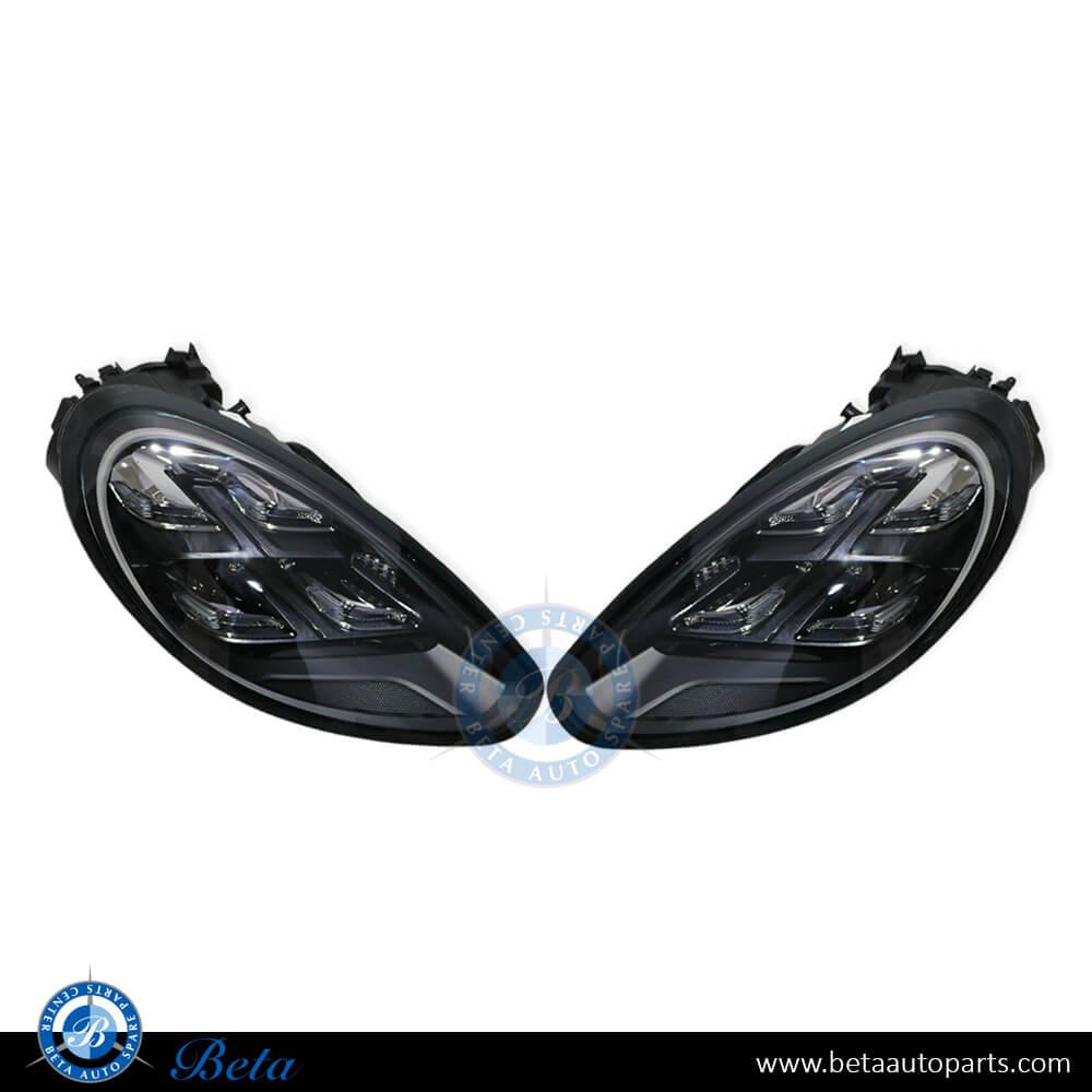 Headlamp upgrade to 2017 adaptive LED with AFS for Porsche Panamera 2014-2016 models, Part Number 97063116954 / 97063117054