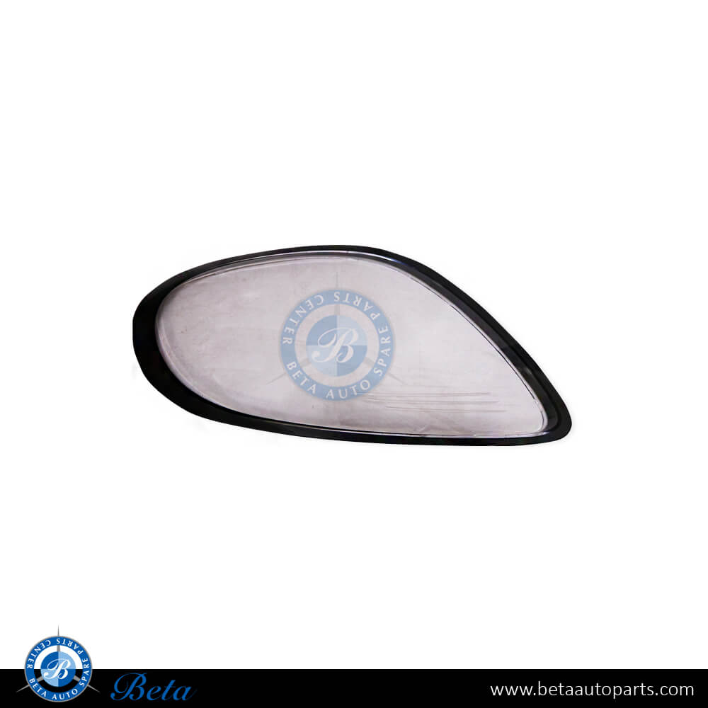 Left Side Headlamp lens for Porsche Boxter/Cayman 2013-2016 models, Part Number 98163111106