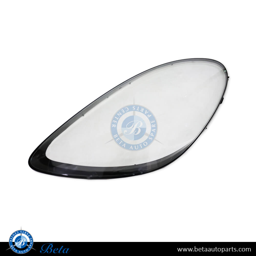 Left Side Headlamp Lens for Porsche Boxster / Cayman 2016-Up models, Part Number 982941019A