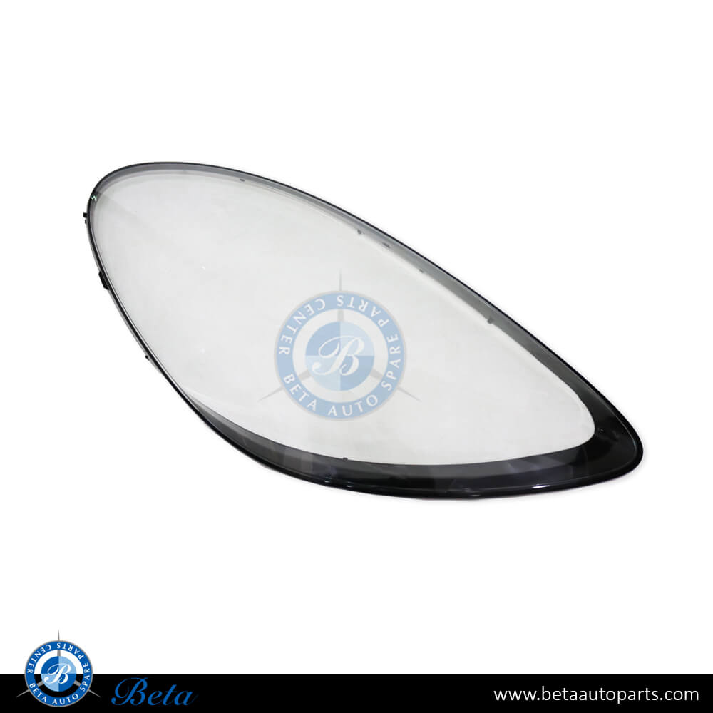 Right Side Headlamp Lens for Porsche Boxster / Cayman 2016-Up models, Part Number 982941020A