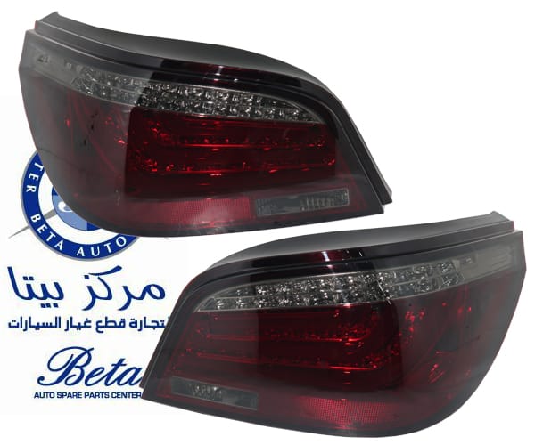 BMW 5 Series E60 (2003-2009), Tail Lamp F10 Look -Red and Smoke Modified, Taiwan, 63217177281 / 63217177282