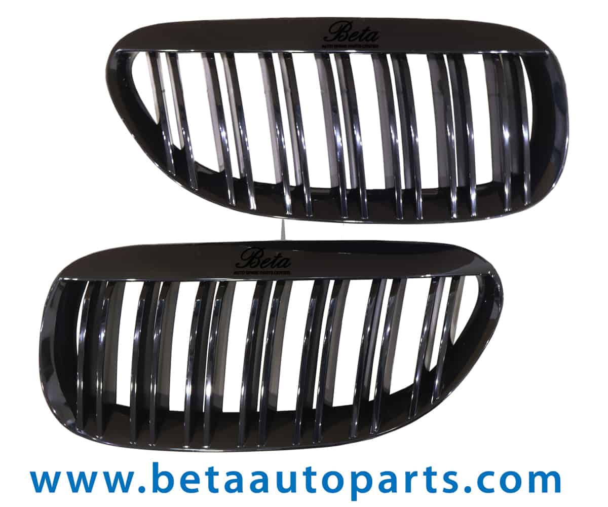 Radiator Grille M Look -Gloss Black for BMW 6 Series E63 LCI 2008-2010 models, Part Number 51137077931 / 51137077932