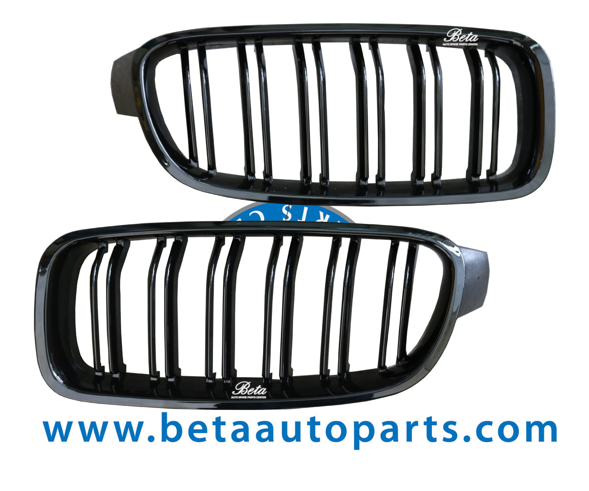 Radiator Grille M Look -Gloss Black for BMW 3 Series F30 2012-2018 models, Part Number 51712240775 / 51712240778