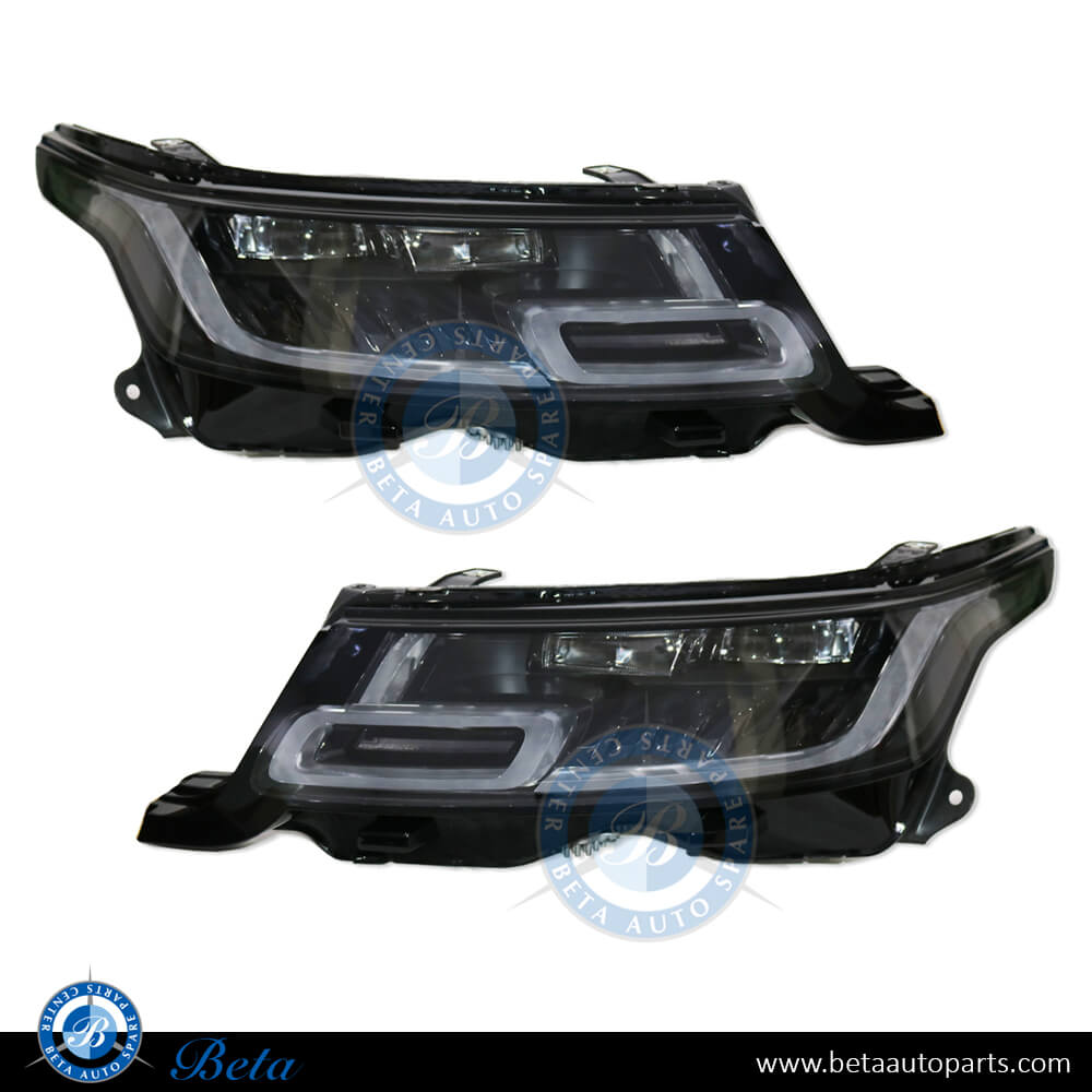 Headlamp Upgrade to 2018 High Beam look 2 Lens for Range Rover Sport 2013-2017 models, Part Number LR054713 / LR054705