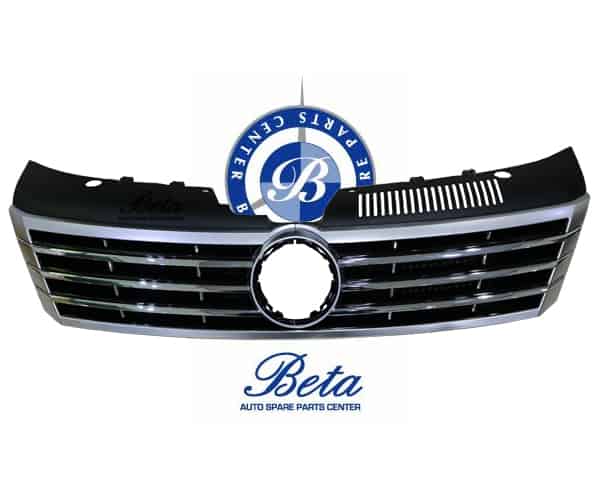 Radiator Grille without Logo -Black and Chrome for Volkswagen CC 2012-2017 models, Part Number 3C8853651AARYB