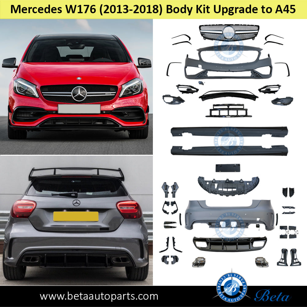 Body Kit Upgrade To AMG A45 Look for Mercedes A-Class W176 2013-2018 models