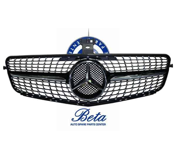 Radiator Grille Diamond Look -Black for Mercedes C-Class W204 2008-2014 models, Part Number 2048802460