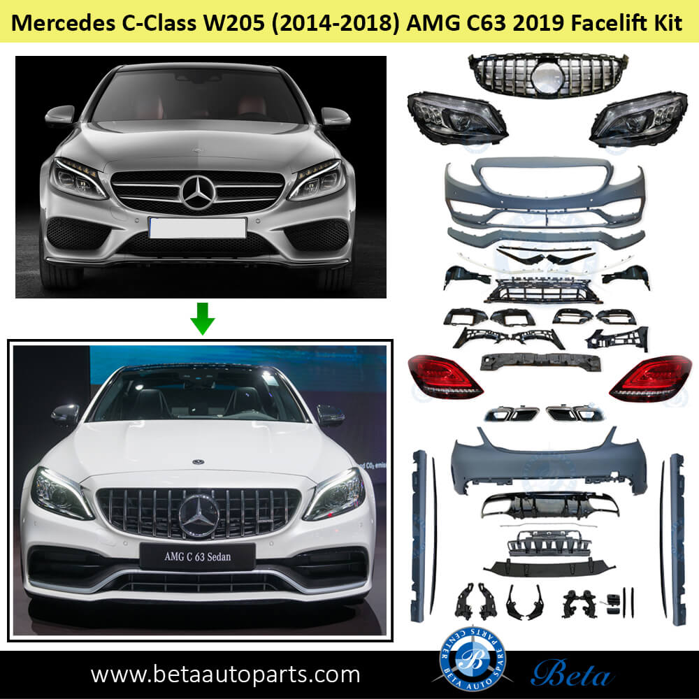 AMG C63 2019 Facelift Conversion Kit for Mercedes C-Class W205 2014-2018 models