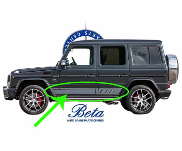 Side Decals Sticker AMG G65 Gray color for Mercedes G-Class W463 1992-2017 models, Part Number 4639870375 / 4639870475