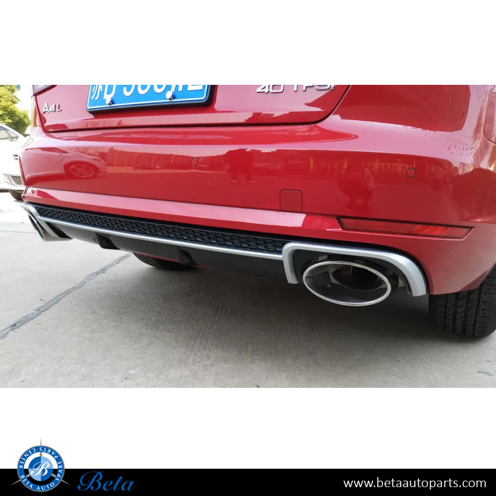 Audi A4 (2016-up), RS4 Look Rear Diffuser with Exhaust Tips, China, 8W0807521