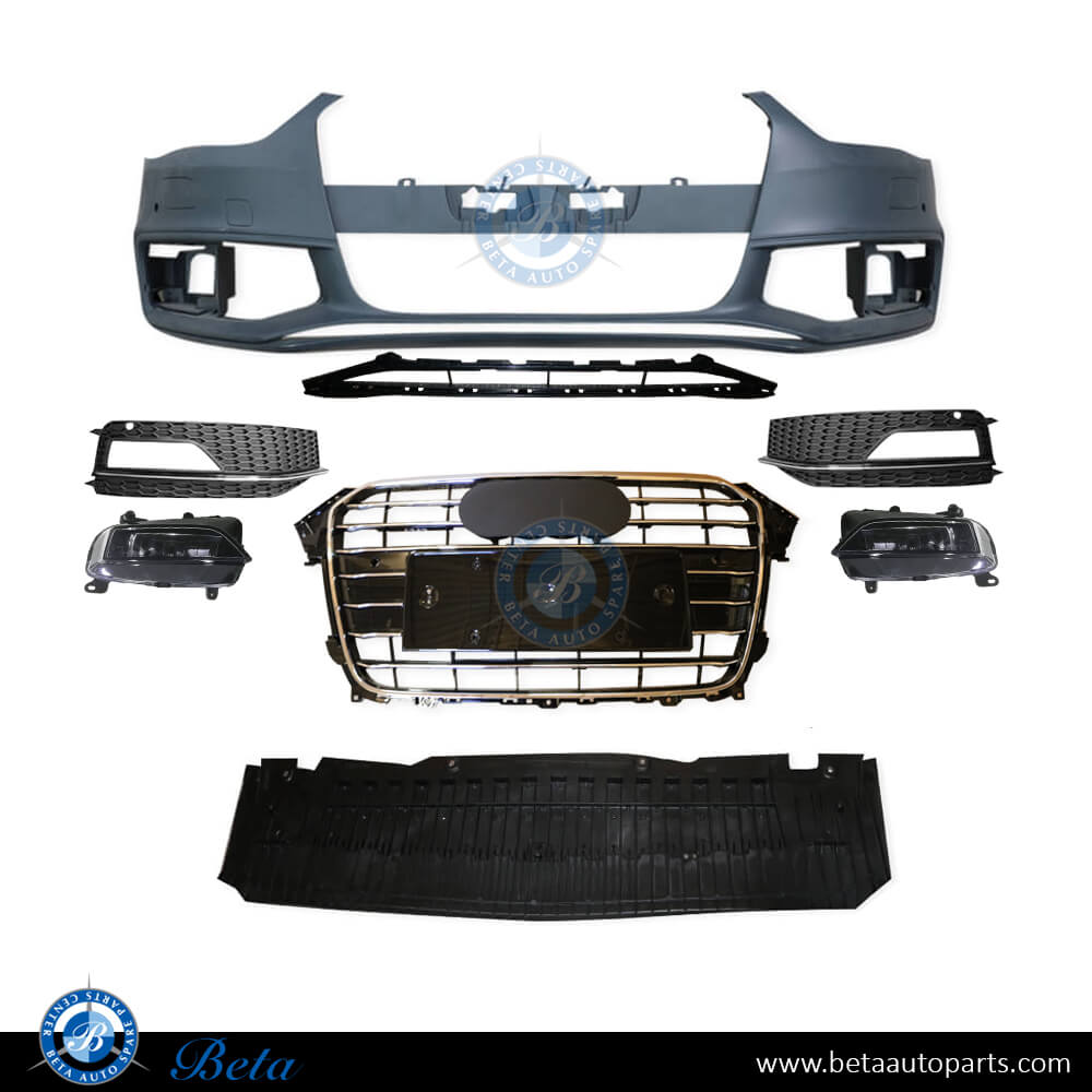 Audi A4 S-Line (2012-2015), Front Bumper Assy with PDC with Washer, China, 8K0807065F