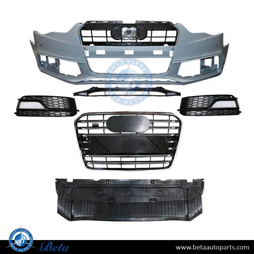 Audi A5 S-LINE (2012-2016), Front bumper assembly with PDC and wash, China, 8T0807065E