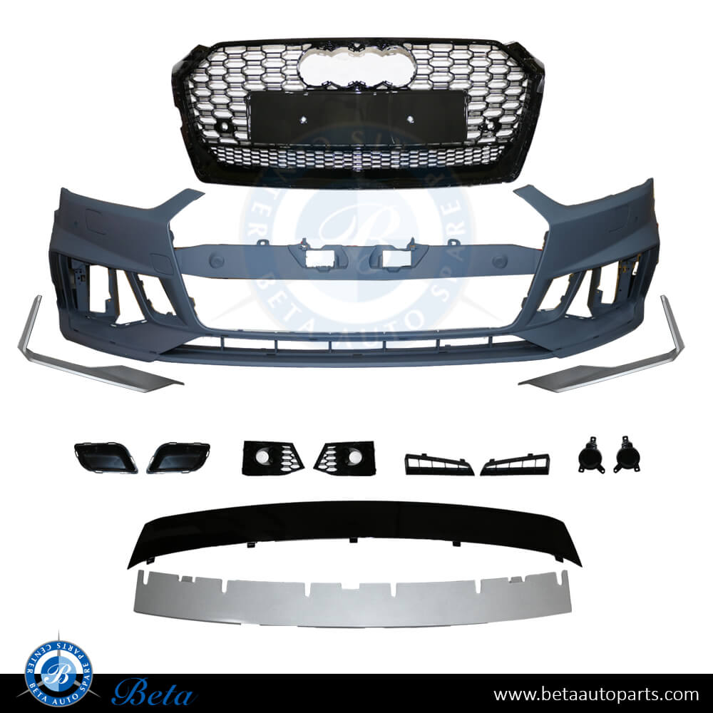 Audi A5 (2017-up), RS5 Look Front Bumper with Grille, China, 8W6807065 RS5