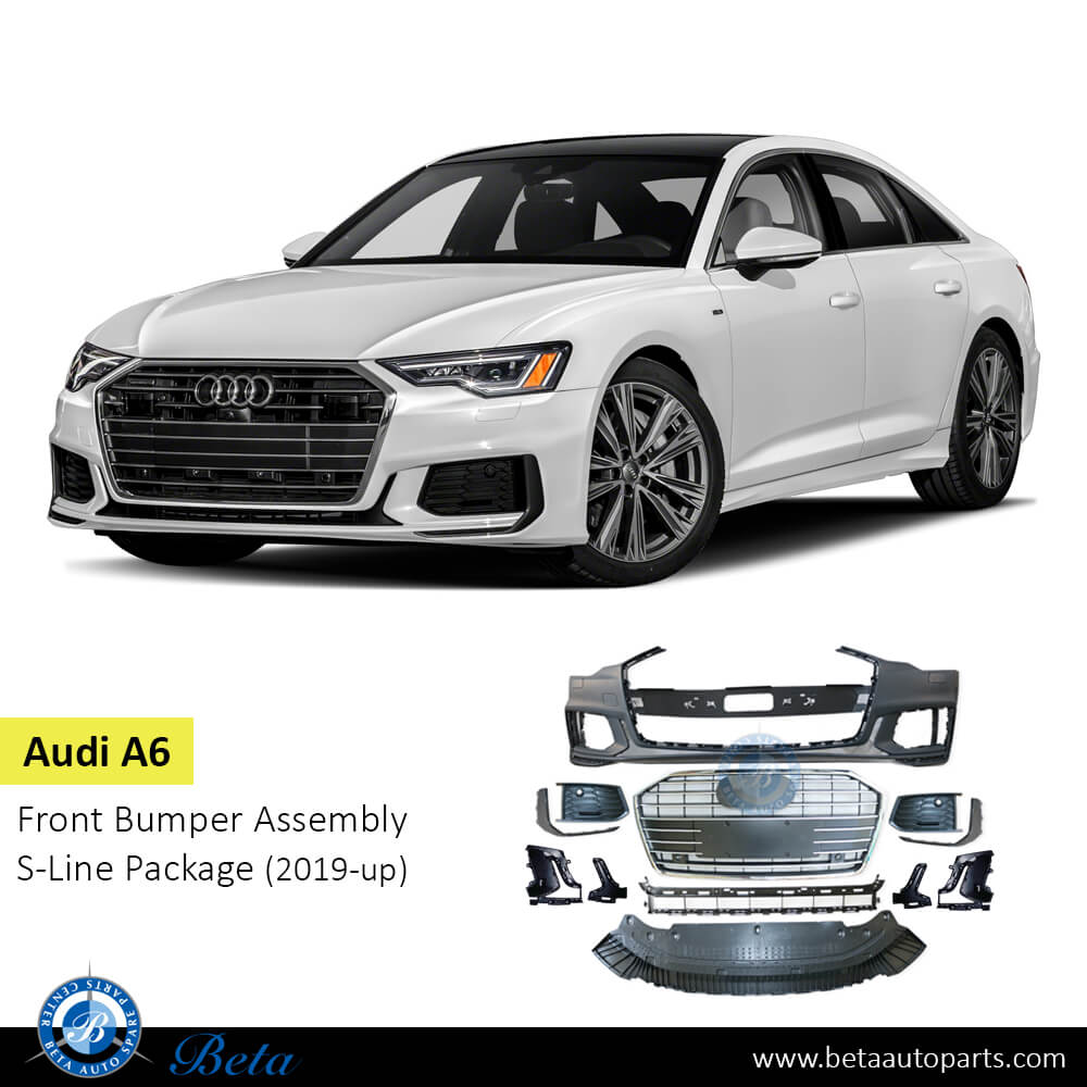 Audi A6 S-Line (2019-Up), Front Bumper Assembly with PDC, China, 4K0807065C