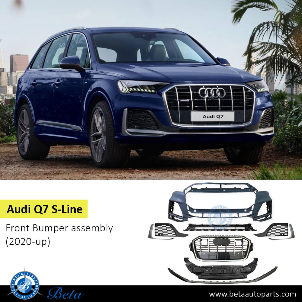 Audi Q7 S-Line (2020-Up), Front Bumper assembly, China, 4M0807065AD