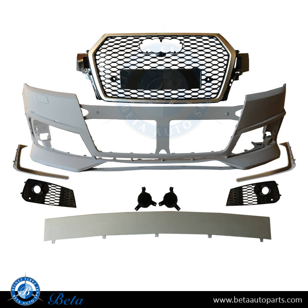 RSQ7 Look Front Bumper with Grille for Audi Q7 2016-up models, Part Number 4M0807065 RS