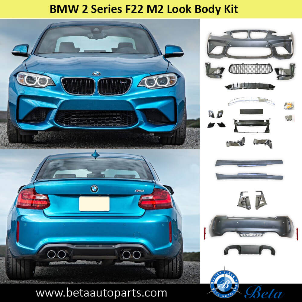 BMW 2 Series F22 (2014-2017), Body Kit Upgrade to M2 Look with PDC and Washer, Taiwan