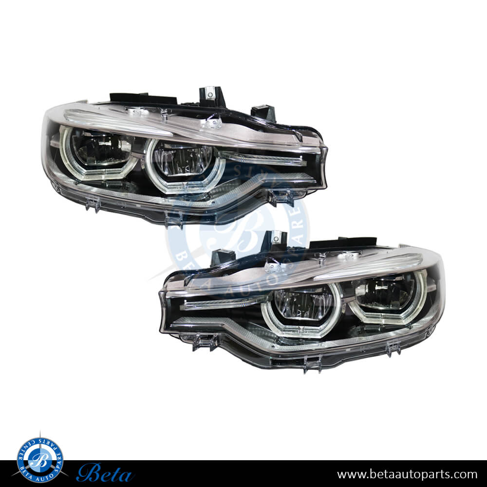 Headlamp Upgrade from Normal to 2016 Adaptive LED Look for BMW 3 Series F30 2012-2018 models, Part Number 63117365595 / 63117365596