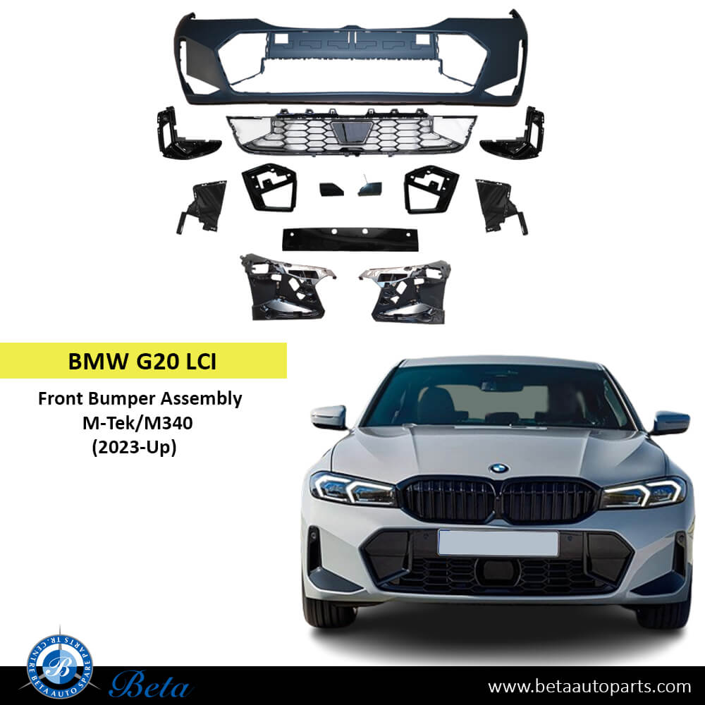 BMW 3 Series G20 LCI (2023-Up), Front Bumper M-Tek/M340 with PDC and Park Assist, China, 51115A69619