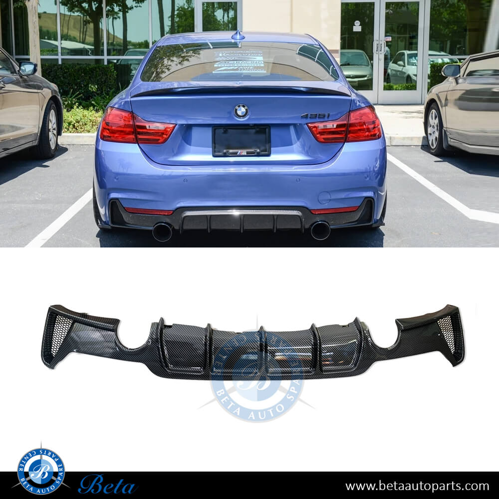 Rear Diffuser M-Performance for M-Tek 435i Carbon for BMW 4 Series F32 2014-2020 models, Part Number 51192339218