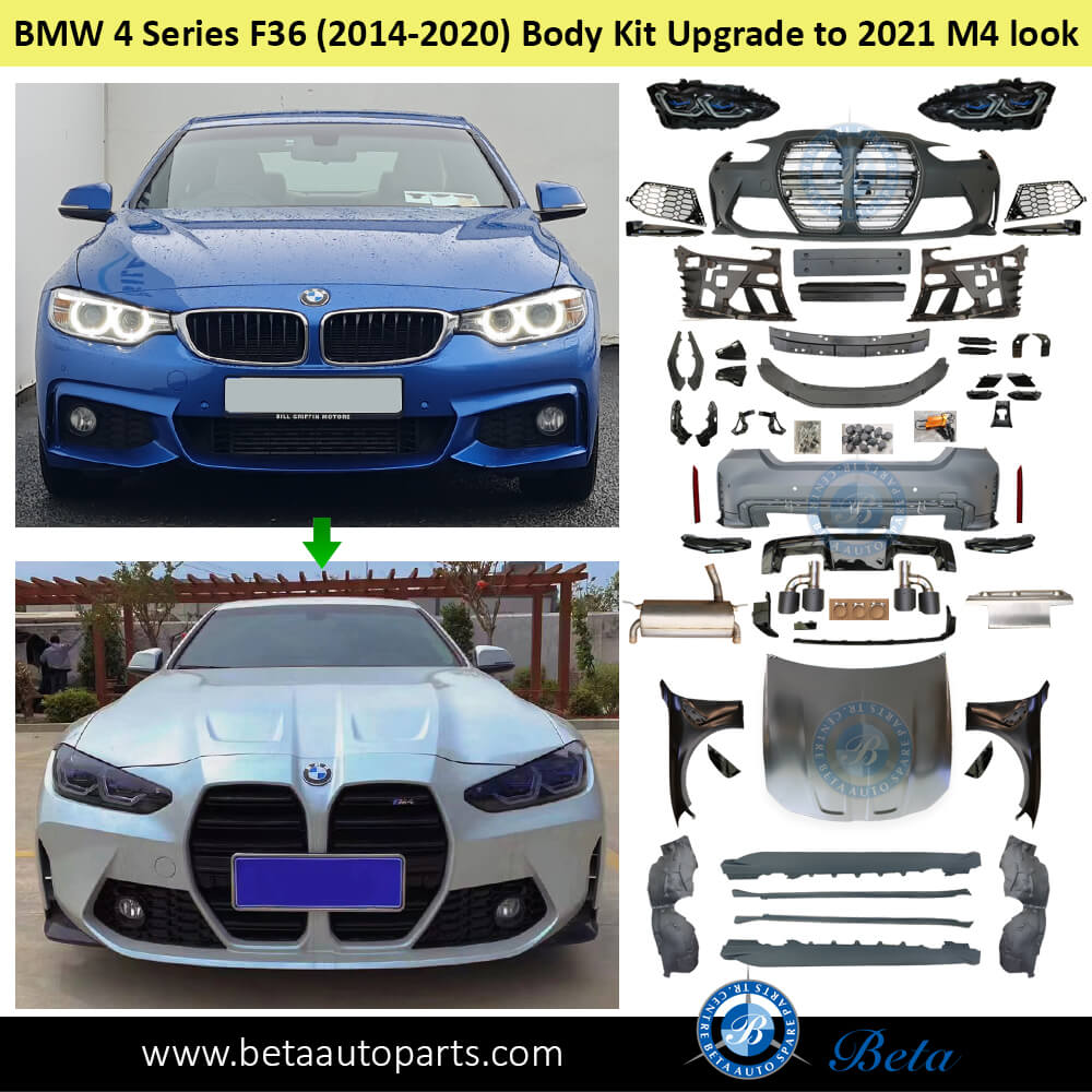 BMW 4 Series F36 (2014-2020), Body Kit Conversion Upgrade to 2021 M4 Look - 4 Door, China