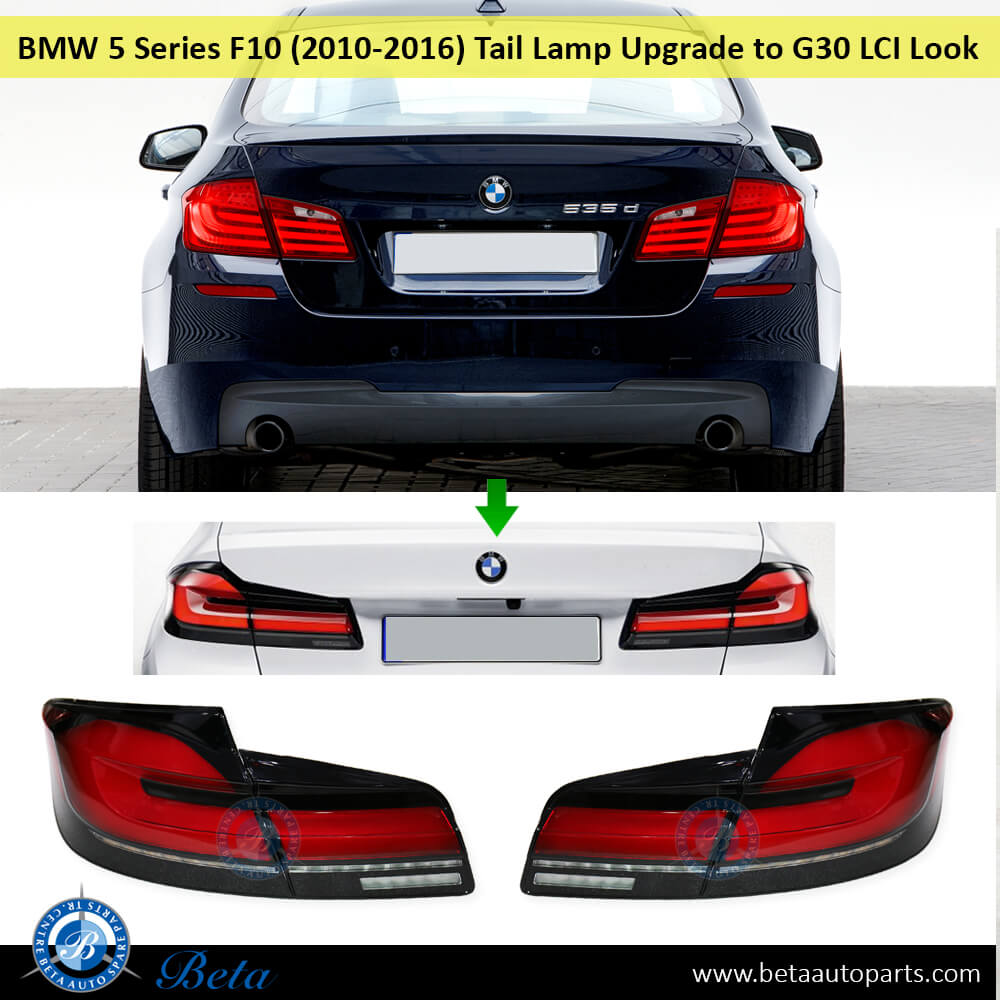 BMW 5 Series F10 (2010-2016), Tail Lamp Upgrade to G30 LCI look, China