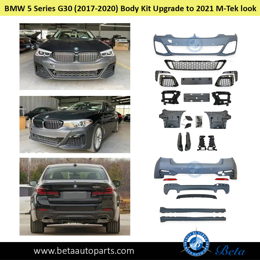 BMW 5 Series G30 (2017-2020), Body Kit Upgrade to 2021 M-Tek look, China